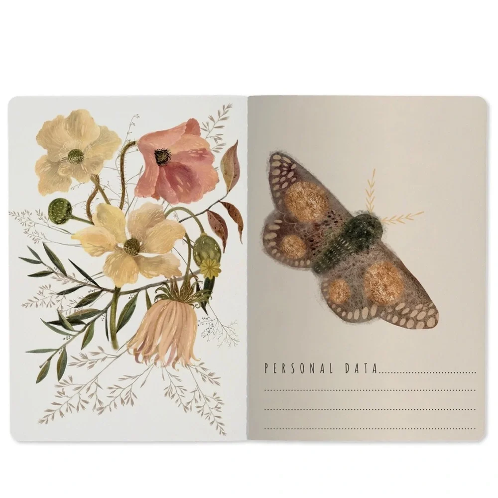 Set of 2 Gorgeous Gold Foil Detailed Soft Touch Notebook Journals - lovely gift!